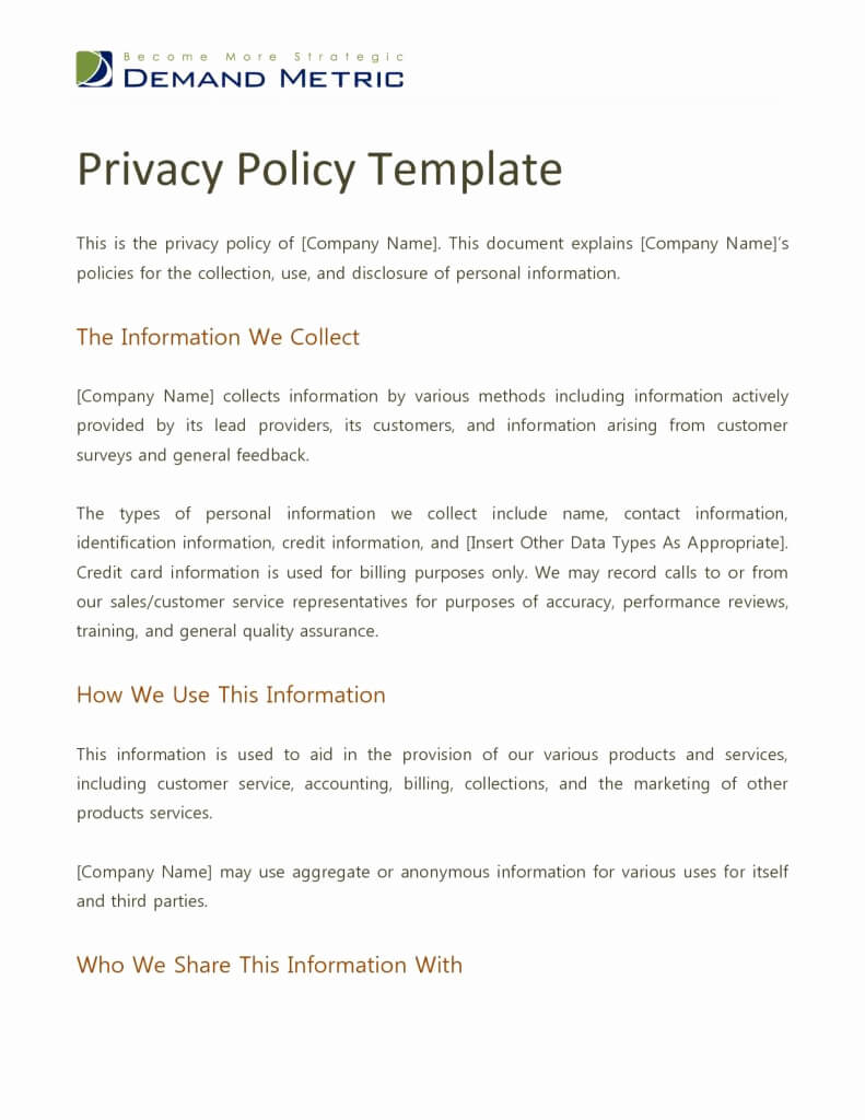 Sample Of Privacy Policy Statement | Cialis Genericcheapest Inside Credit Card Privacy Policy Template