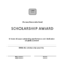 Scholarship Award Certificate | Templates At For Scholarship Certificate Template