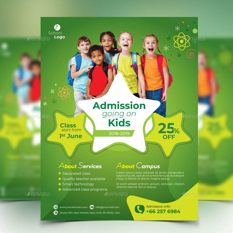 School Flyer | School Brochure, School, Food Poster Design In Play School Brochure Templates