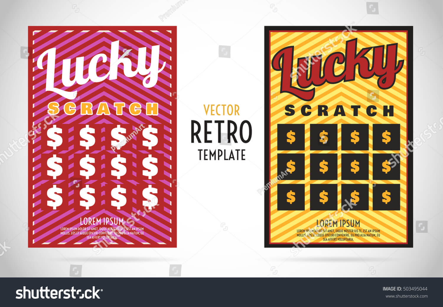 Scratch Off Lottery Card Ticket Vector Stock Vector (Royalty Intended For Scratch Off Card Templates