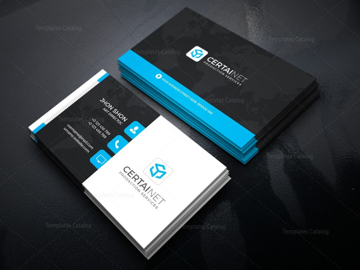 Security Company Corporate Business Card Template 000925 Pertaining To Company Business Cards Templates