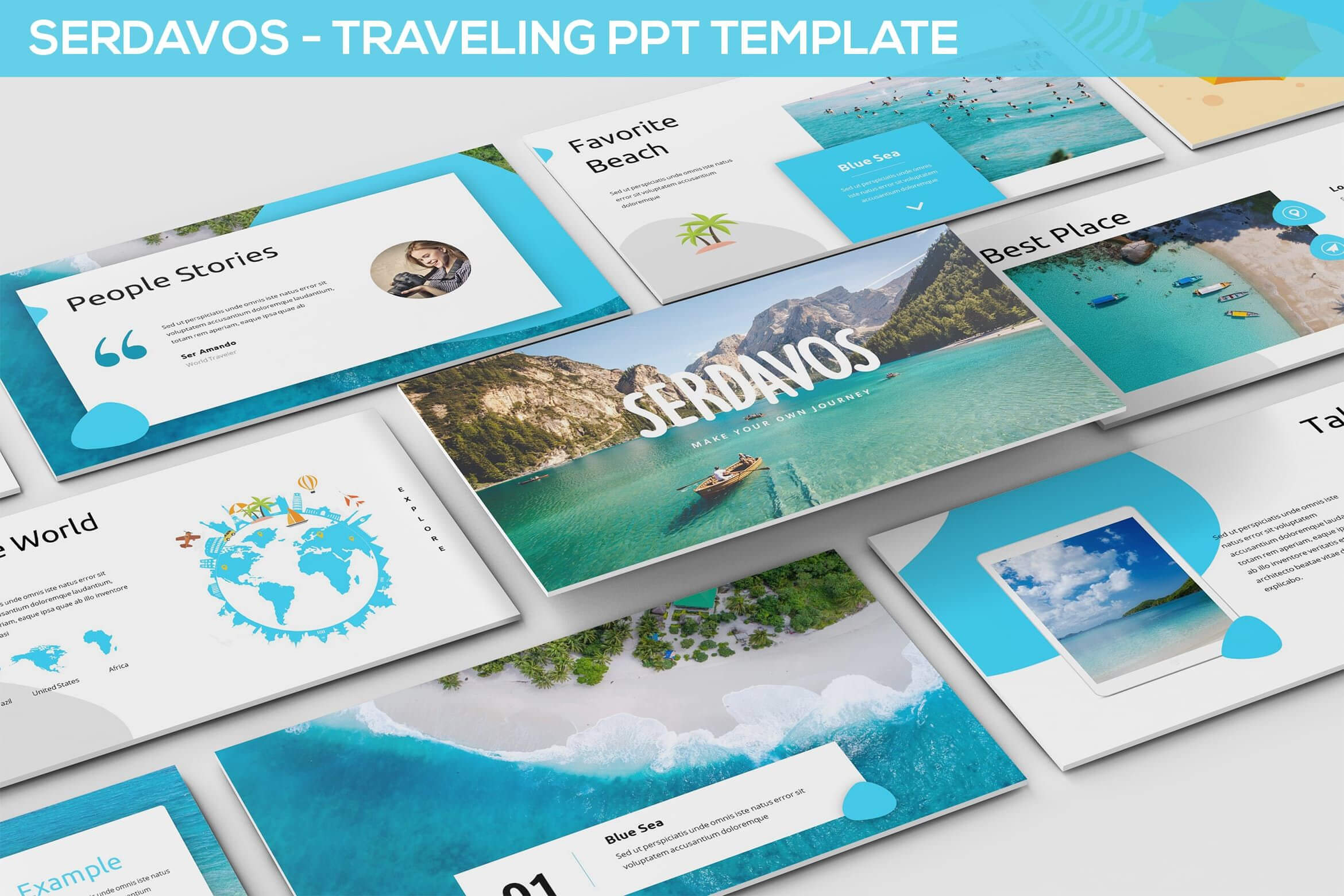 Serdavos – Traveling Powerpoint Template #travel, #vacation Within Tourism Powerpoint Template
