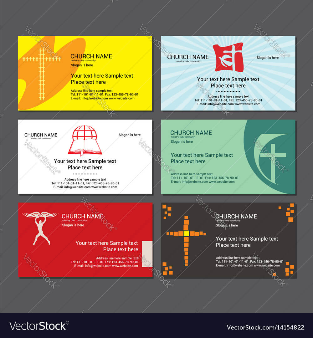 Set Christian Business Cards For The Church With Christian Business Cards Templates Free