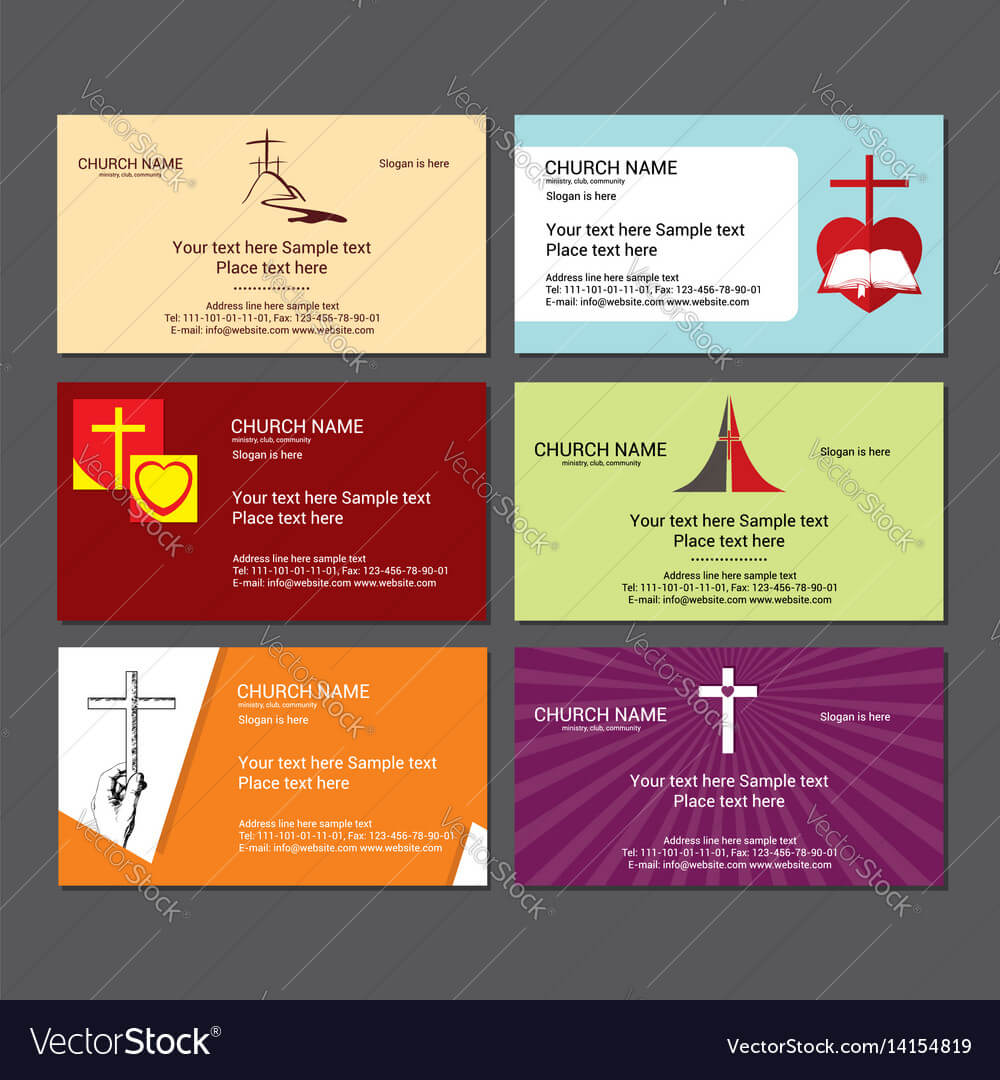 Set Christian Business Cards For The Church With Regard To Christian Business Cards Templates Free