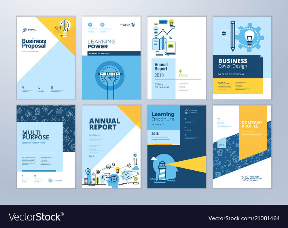 Set Of Brochure Design Templates Of Education In Brochure Design Templates For Education