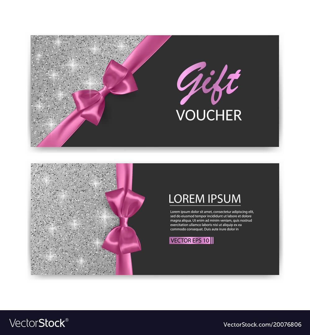 Set Of Gift Voucher Card Template Advertising Or Inside Advertising Card Template