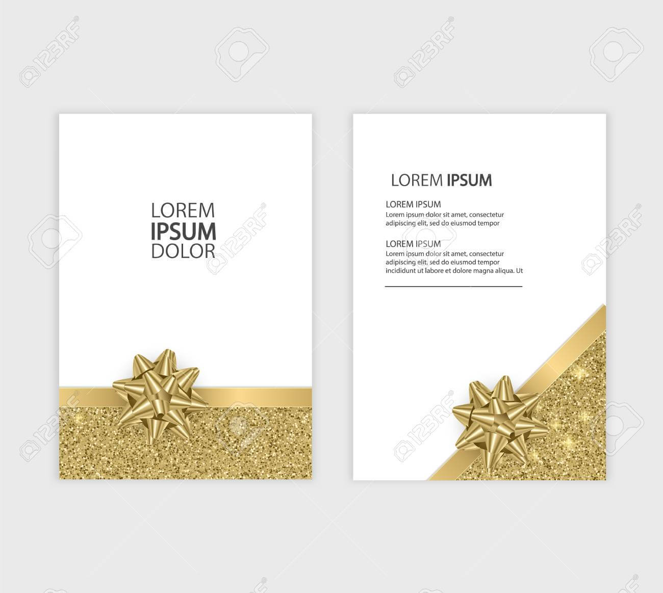 Set Of Gift Voucher Card Template, Advertising Or Sale. Template.. With Advertising Card Template