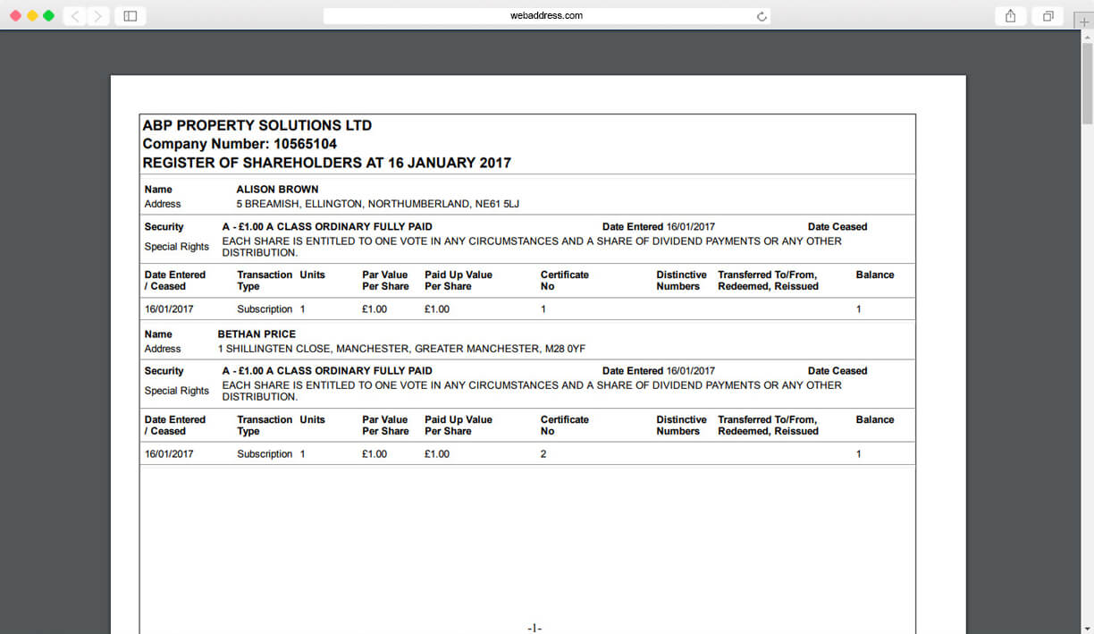 Share Certificates | Thecompanywarehouse.co.uk For Share Certificate Template Companies House