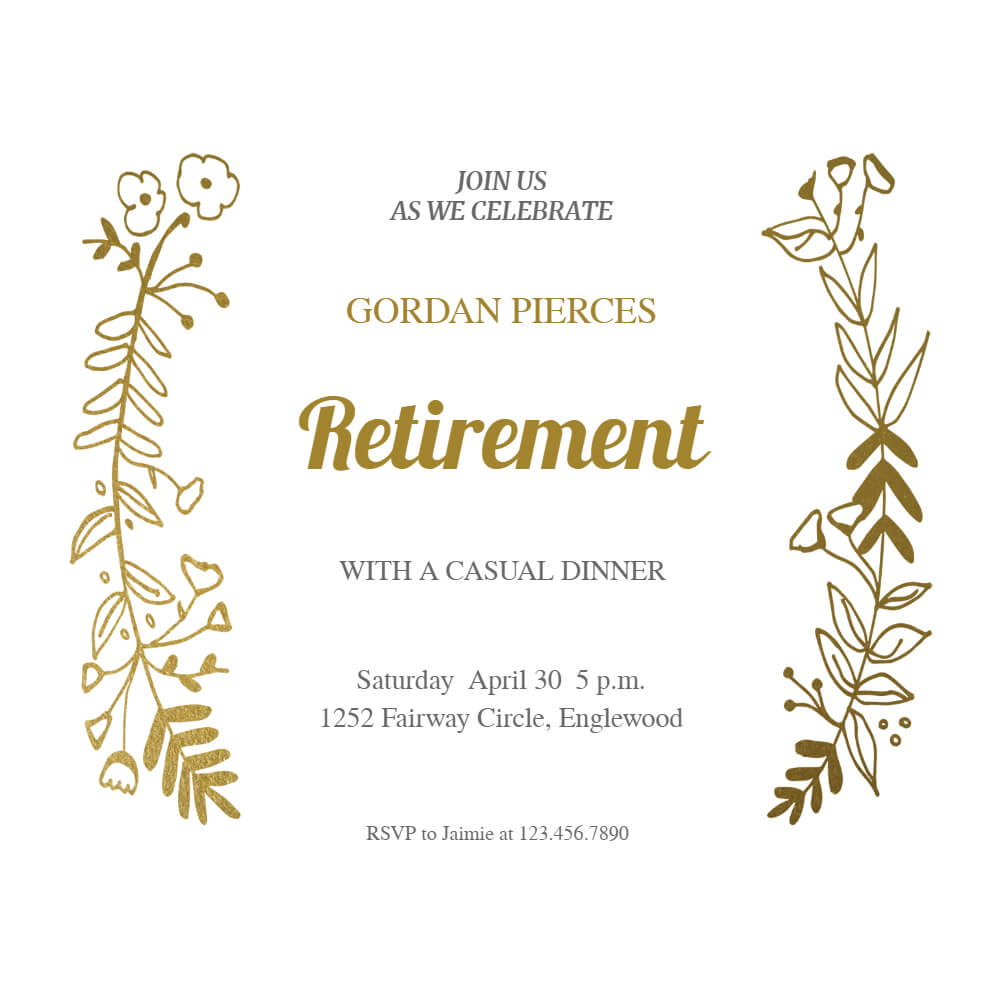 Sideside Gold – Free Retirement & Farewell Party For Farewell Certificate Template