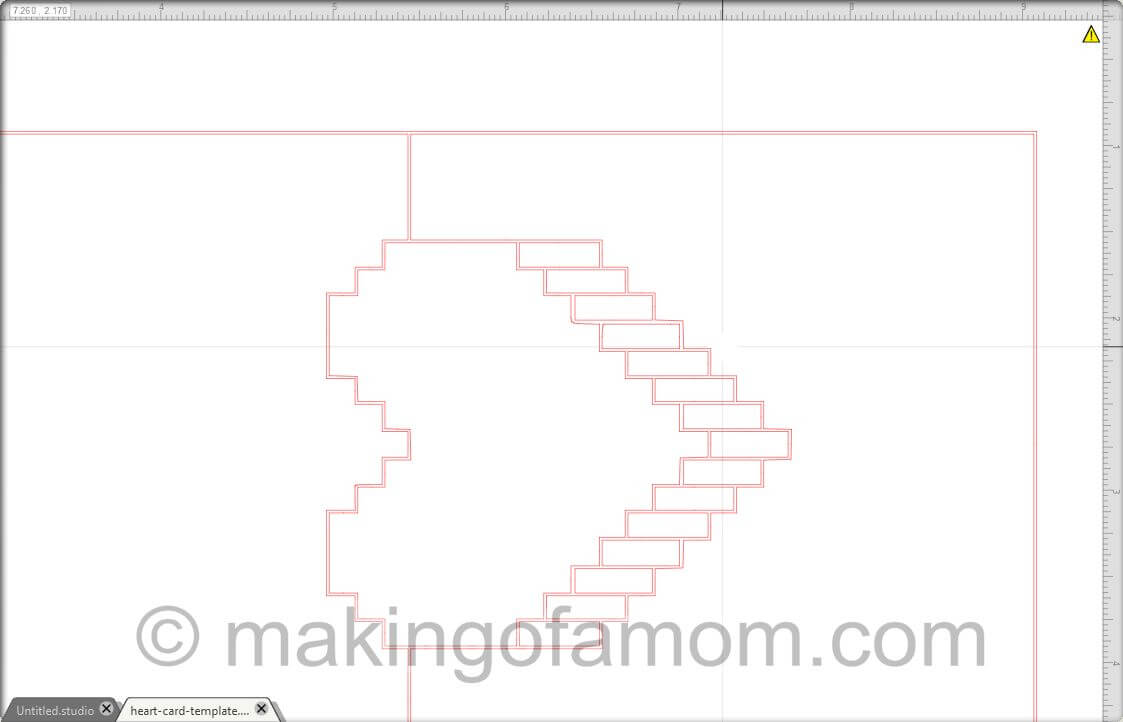 Silhouette Tutorial: Valentine Pixelated Popup Heart Card Intended For Pixel Heart Pop Up Card Template