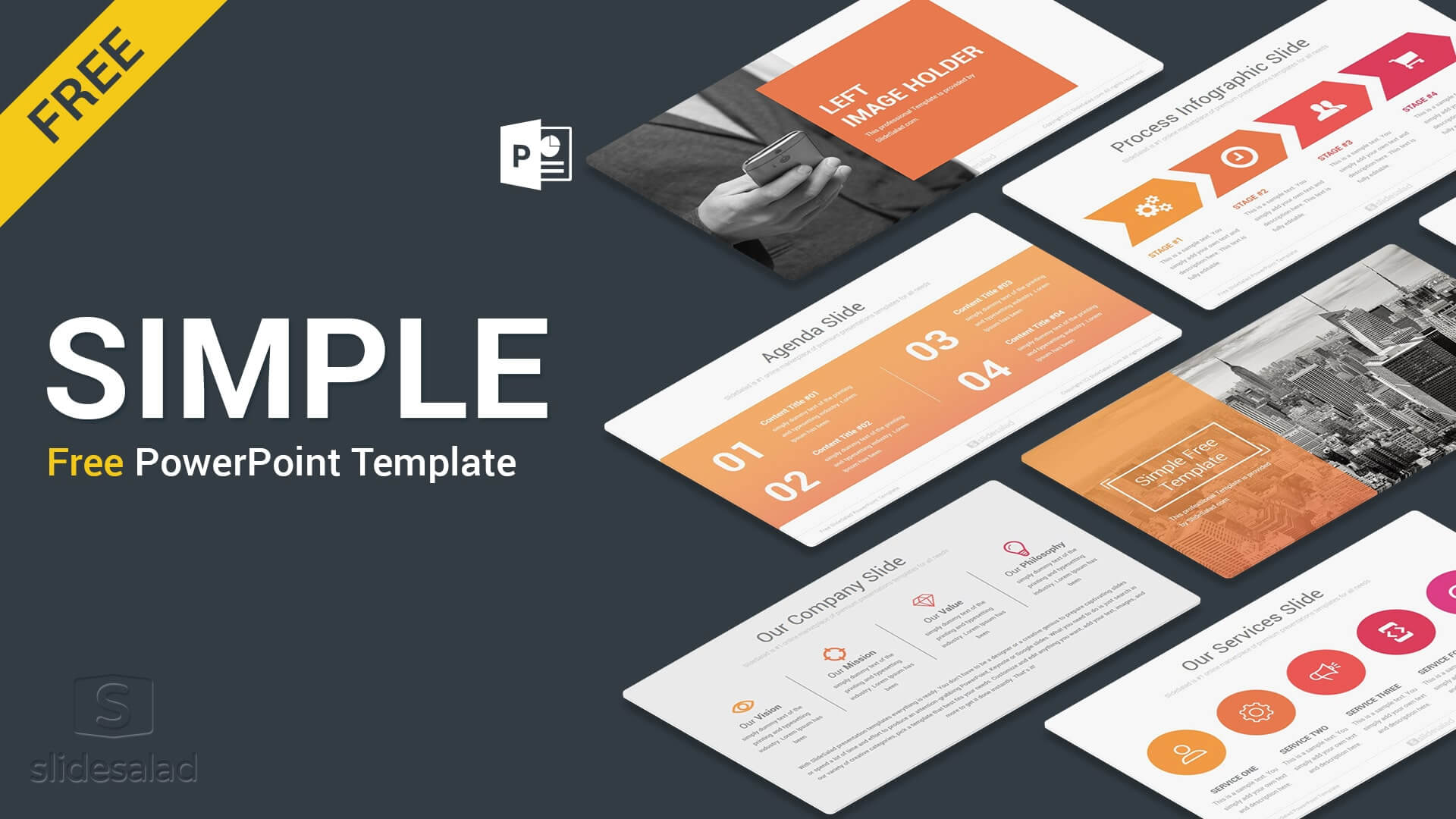 Simple Free Powerpoint Presentation Template – Free Download For Business Card Template Powerpoint Free