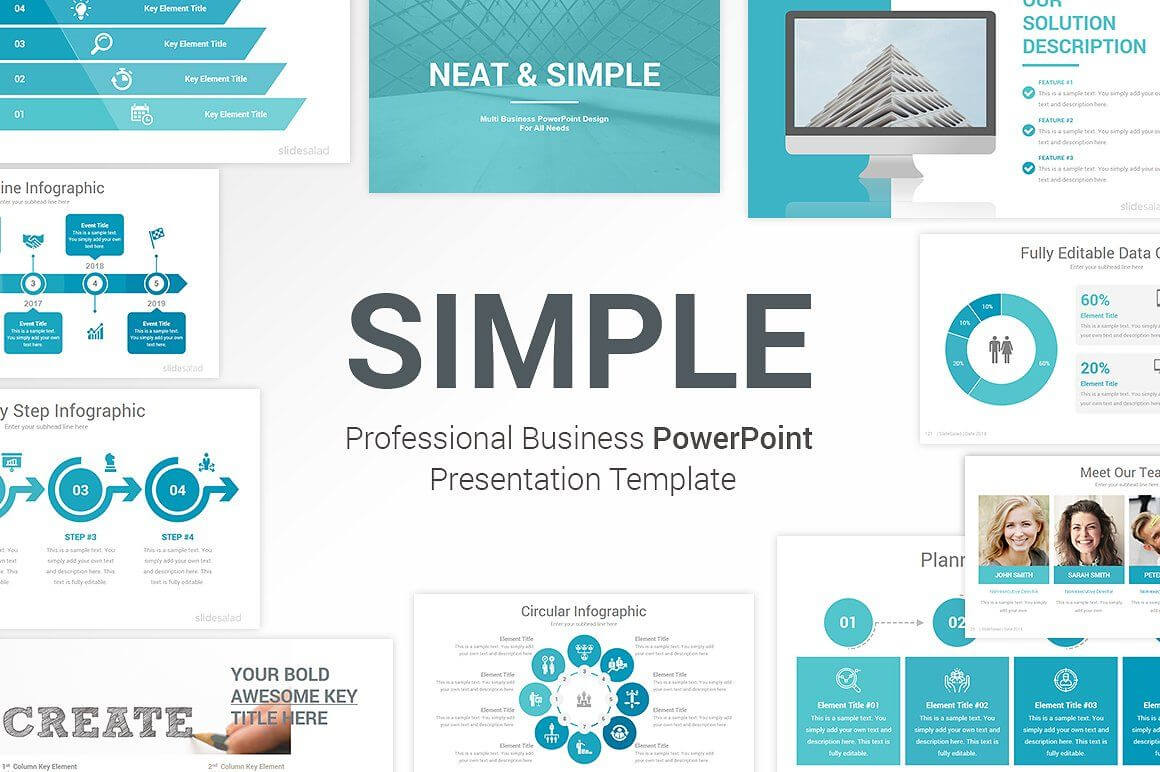 Simple & Modern Powerpoint Templateslidesalad On In Powerpoint Templates For Communication Presentation