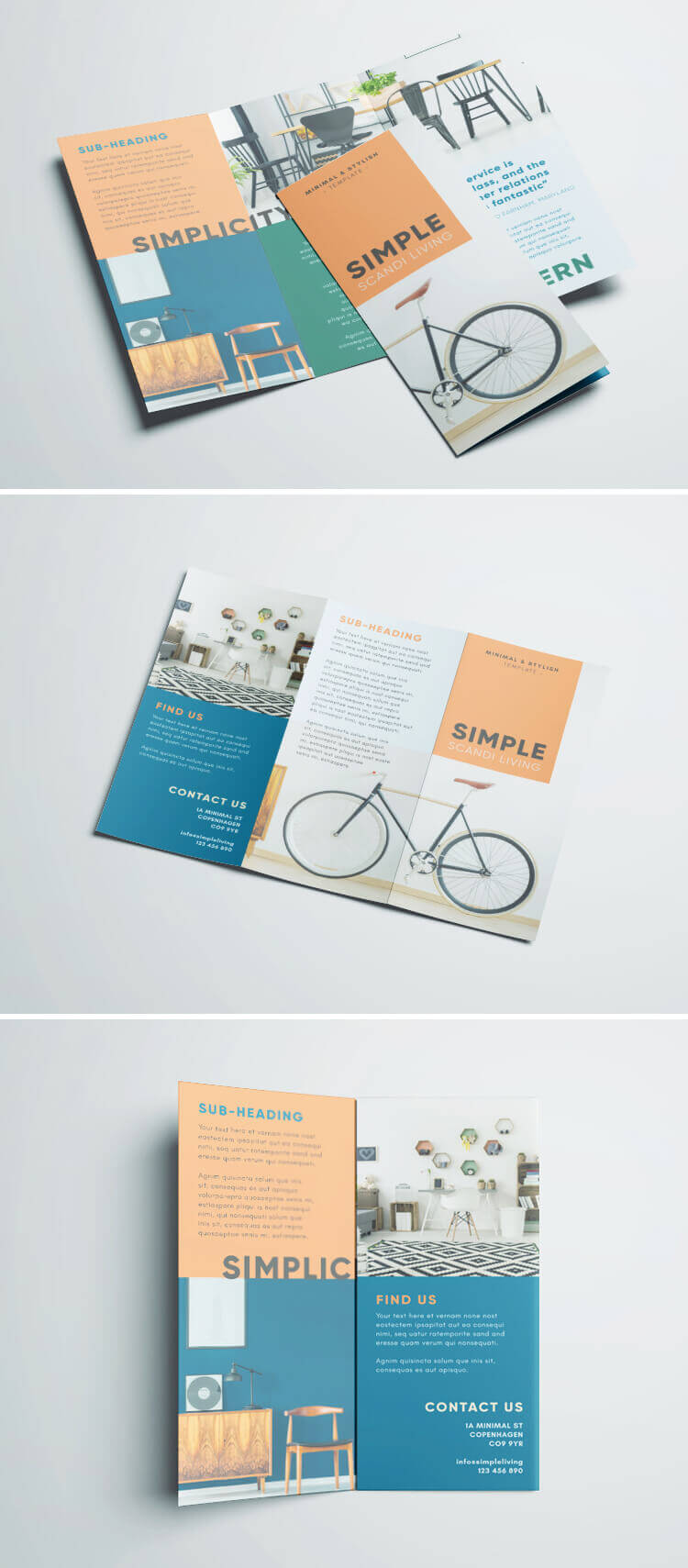 Simple Tri Fold Brochure | Free Indesign Template With Regard To 3 Fold Brochure Template Free Download