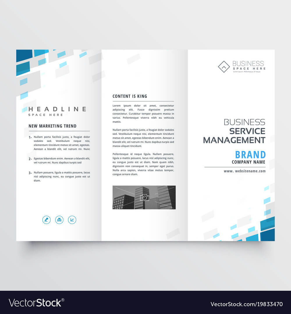 Simple Trifold Business Brochure Template Design Within One Page Brochure Template