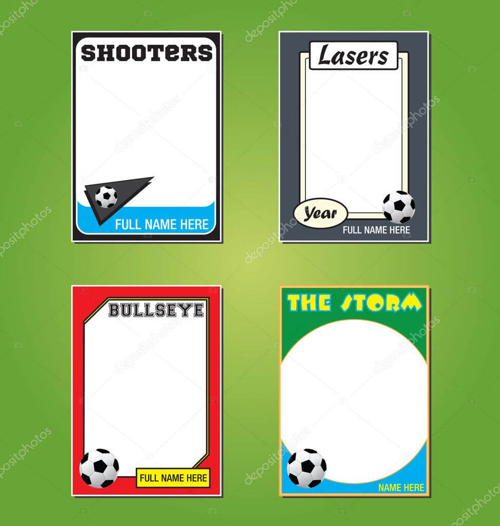 Soccer Futbol Trading Card Picture Frames — Stock Vector Pertaining To Soccer Trading Card Template