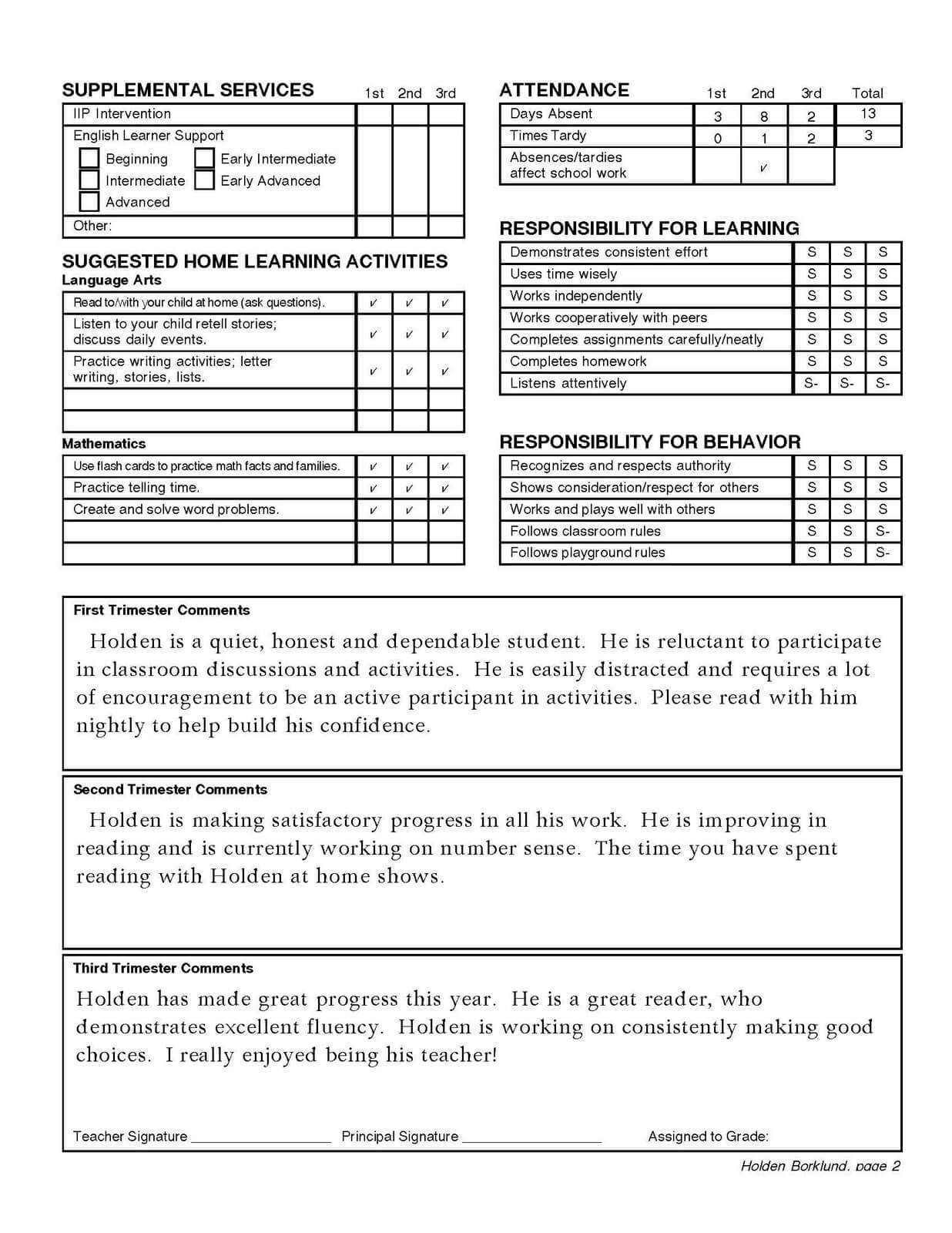 Soccer Report Card Template ] – Birthday Card For Grandpa For Soccer Report Card Template