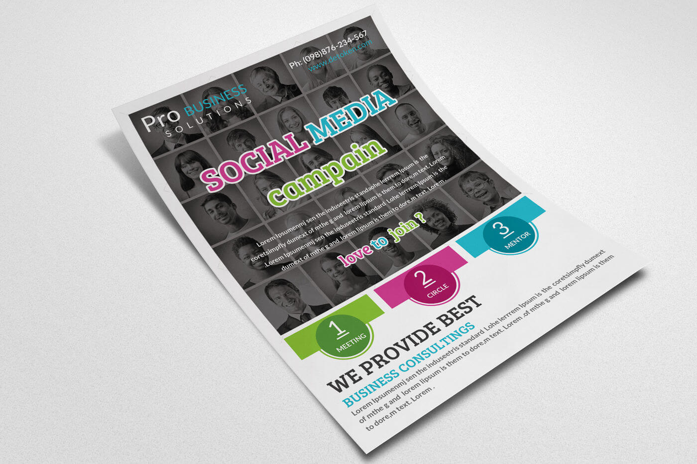Social Media Flyer Templatedesignhub | Thehungryjpeg In Social Media Brochure Template