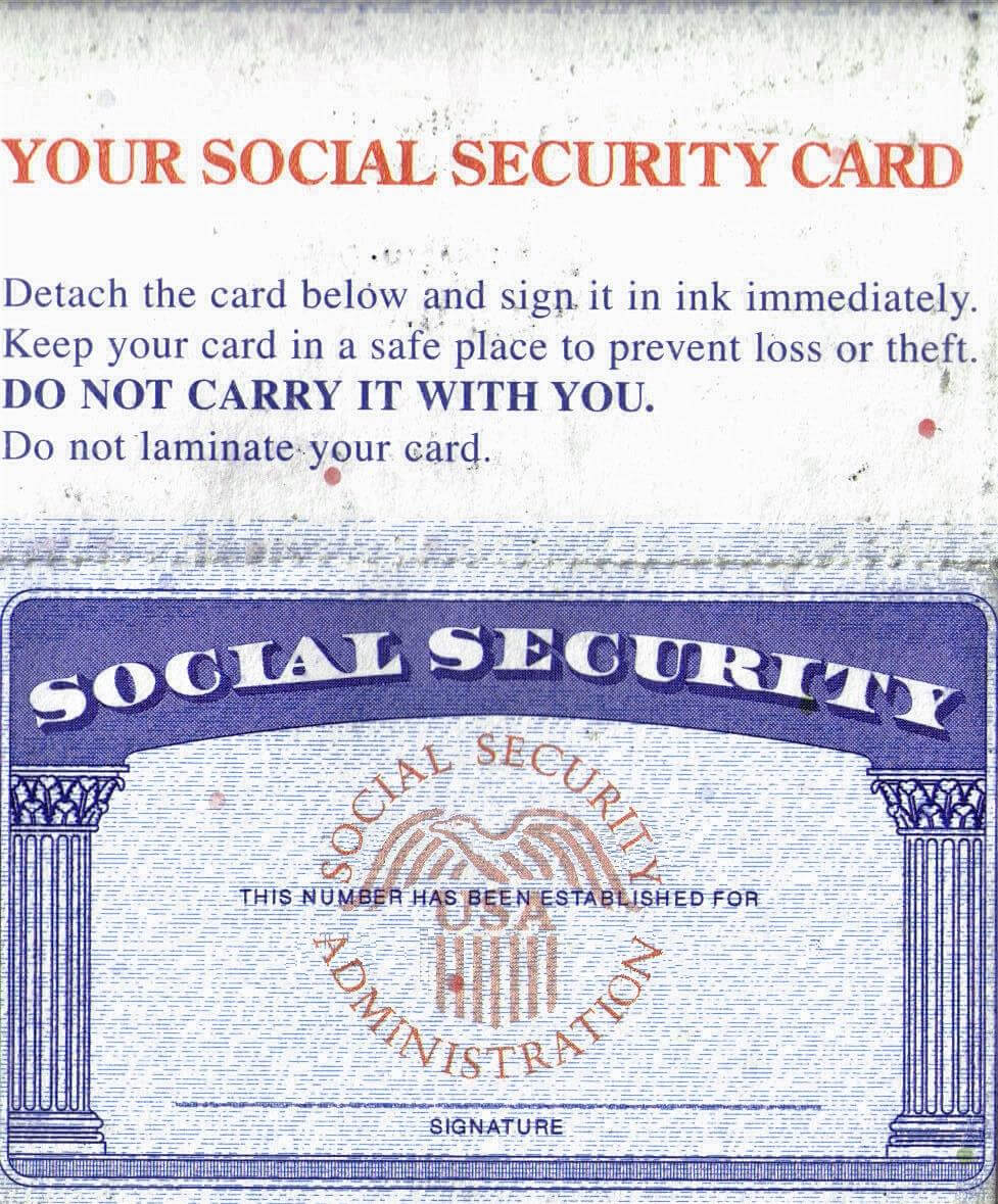 Editable Social Security Card Template