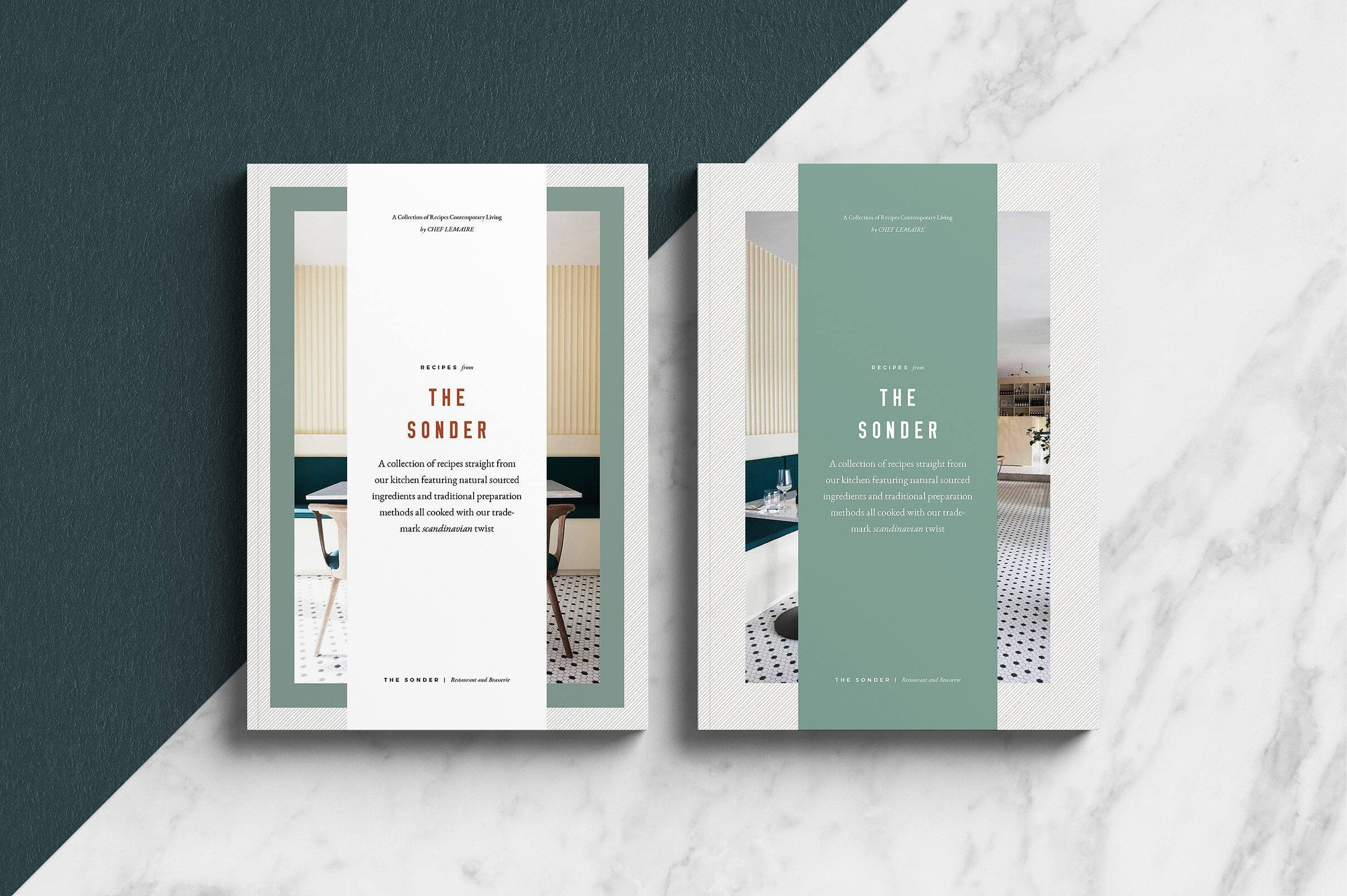 Sonder – Cookbook/recipe Book/brochure Template. A 30 Page Inside Pop Up Brochure Template