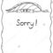 Sorry Comic Postcard Spider Design Template Stock Vector With Regard To Sorry Card Template