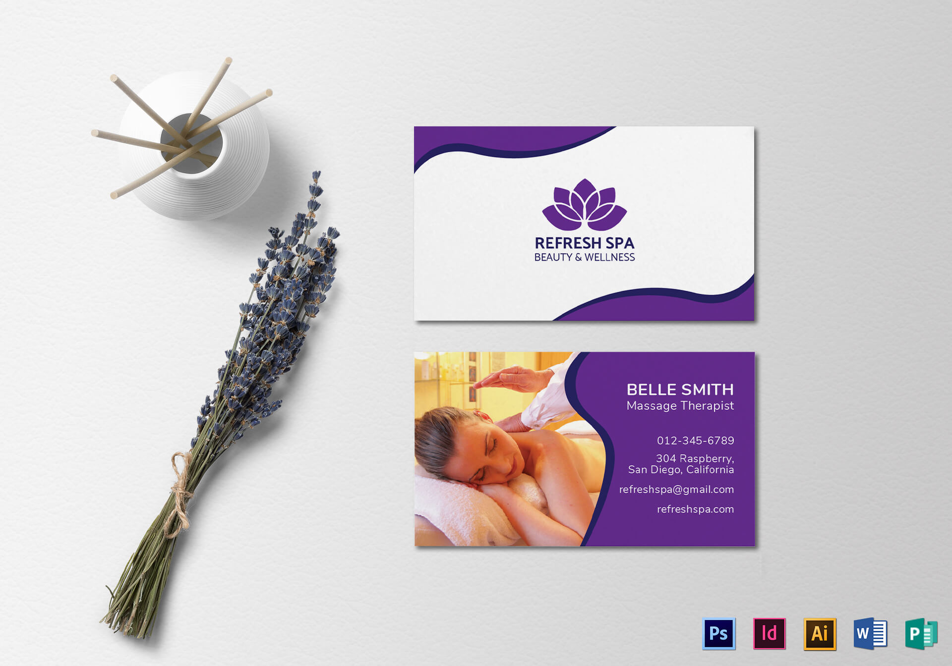 Spa Center Business Card Template With Regard To Massage Therapy Business Card Templates
