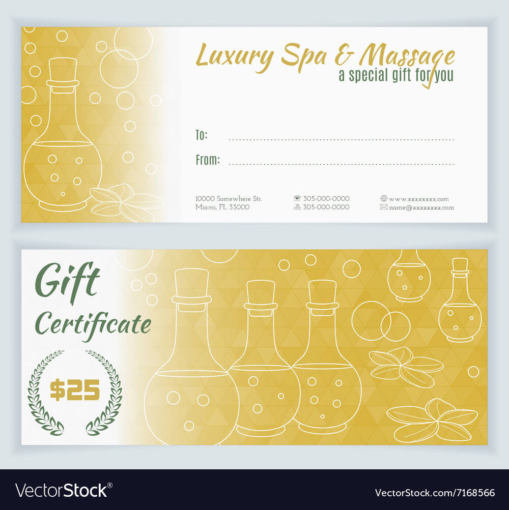 Spa Massage Gift Certificate Template Throughout Massage Gift Certificate Template Free Download
