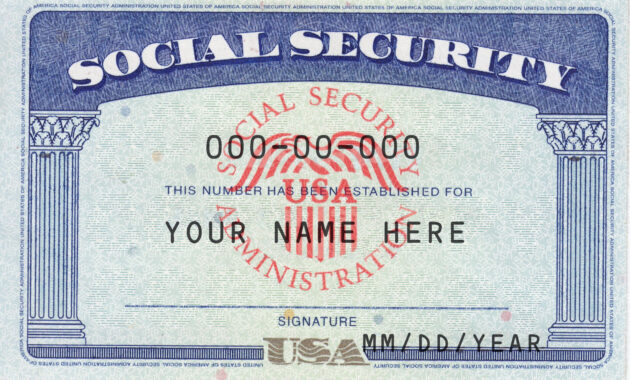 Editable Social Security Card Template