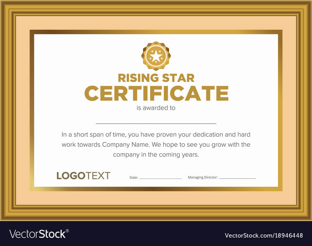 Star Award Template – Yatay.horizonconsulting.co For Star Naming Certificate Template