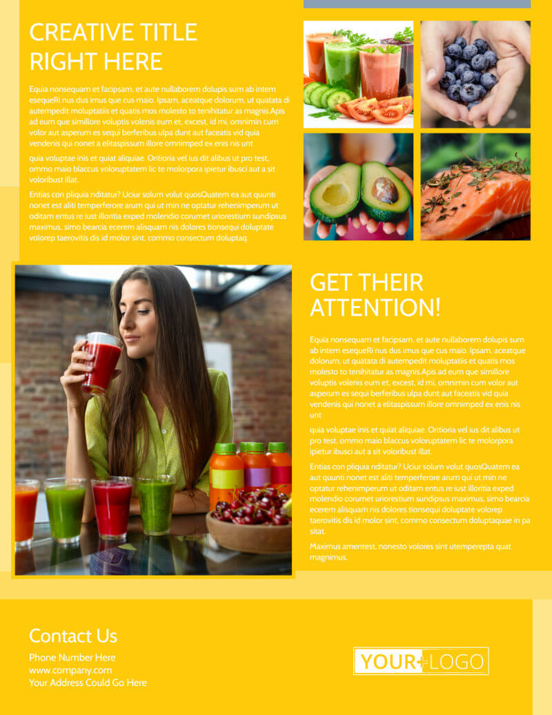 Start Today Nutrition Flyer Template Inside Nutrition Brochure Template