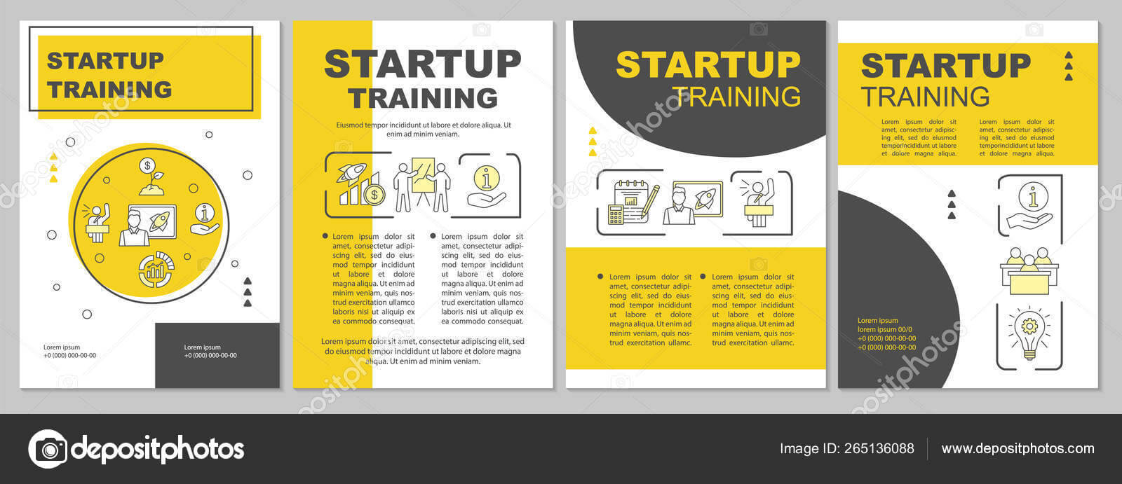 Startup Training Brochure Template Layout — Stock Vector For Training Brochure Template
