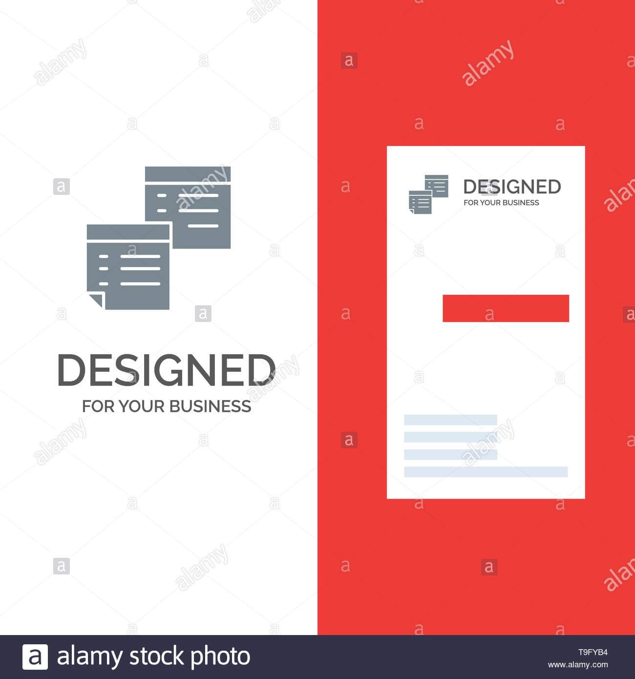 Sticky, Files, Note, Notes, Office, Pages, Paper Grey Logo Inside Pages Business Card Template
