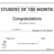 Student Of The Month Certificates | Student Of The Month Within Free Printable Student Of The Month Certificate Templates