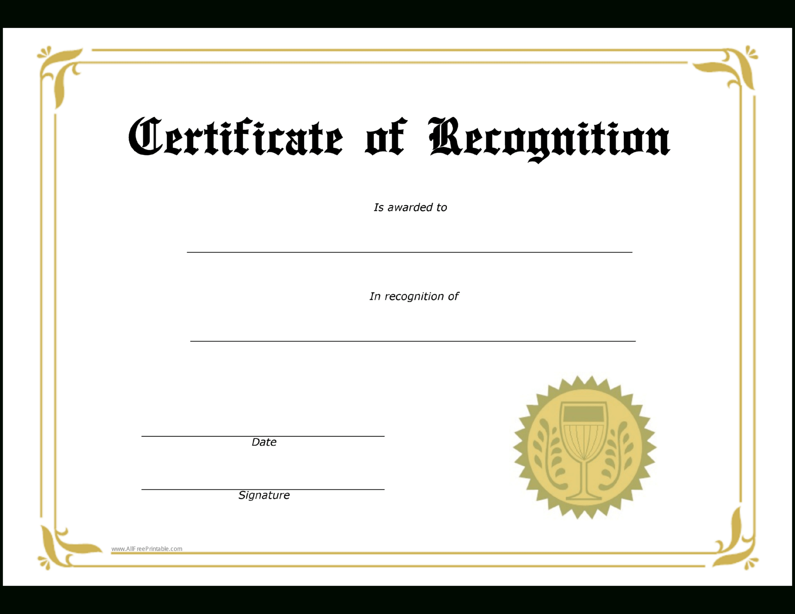 Student Recognition Award Template | Templates At Throughout Student Of The Year Award Certificate Templates