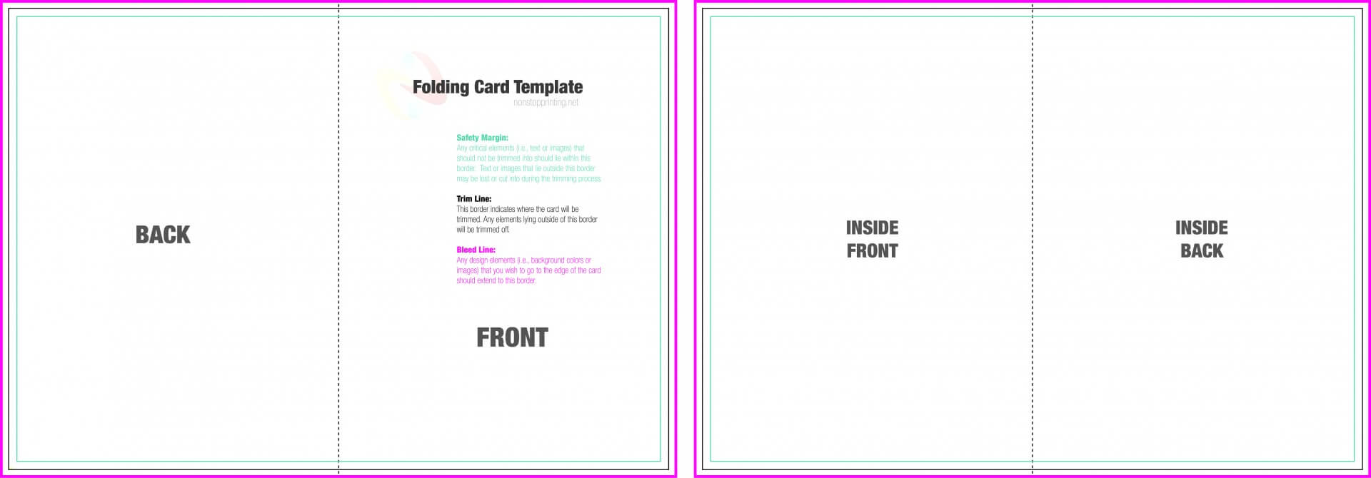 Stupendous Quarter Fold Card Template Photoshop Ideas Pertaining To Foldable Card Template Word