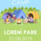 Summer Camp Brochure Template. Outdoor Recreation Flyer, Booklet,.. With Regard To Summer Camp Brochure Template Free Download