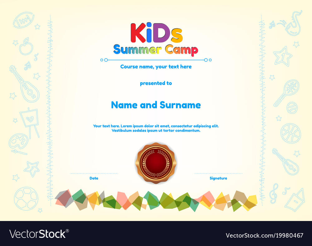 Summer Camp Certificate Template – Yatay.horizonconsulting.co Pertaining To Basketball Camp Certificate Template