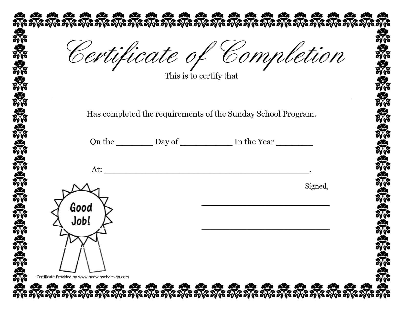 Sunday School Promotion Day Certificates | Sunday School In Classroom Certificates Templates