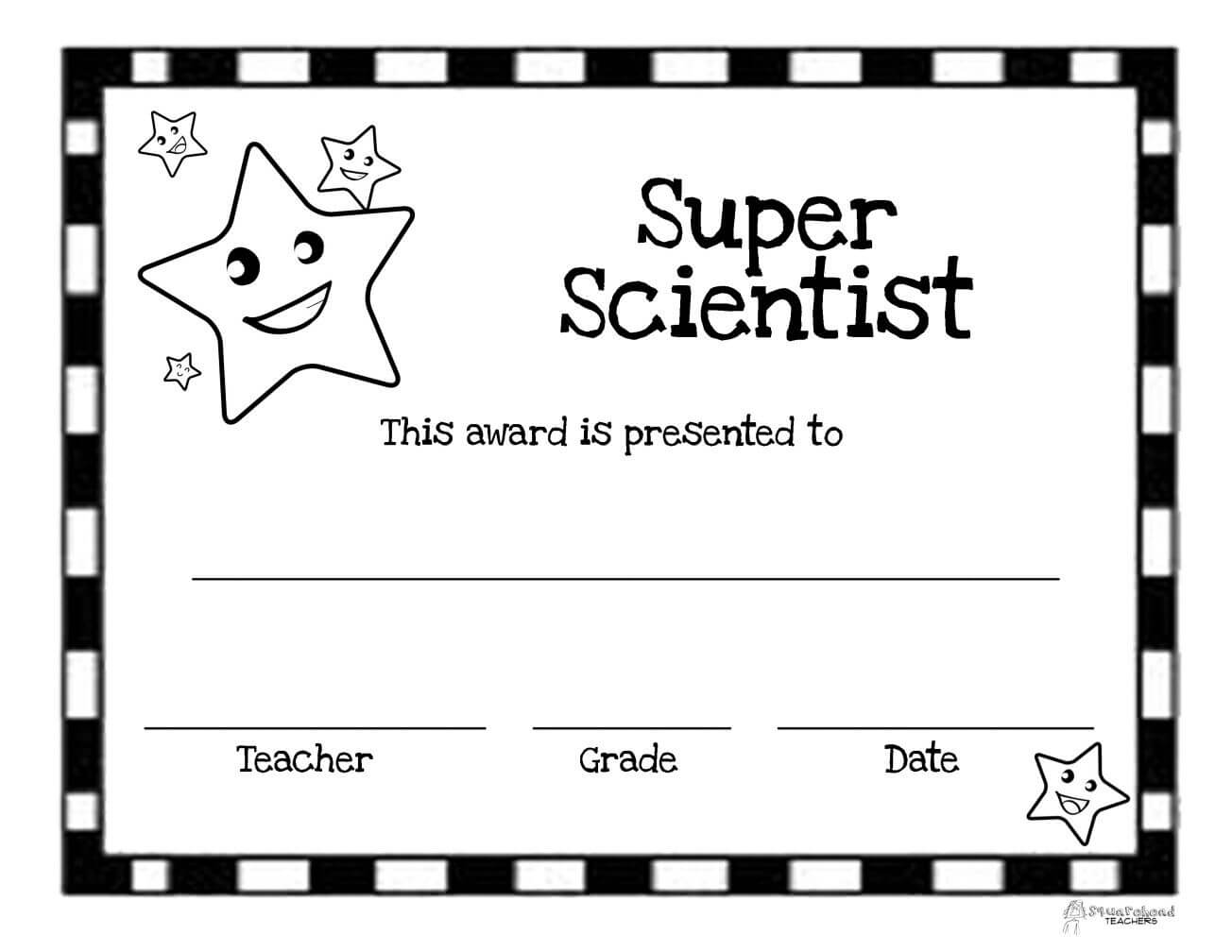 Super Scientist Award | Classroom Awards, Classroom Awards Regarding Student Of The Year Award Certificate Templates