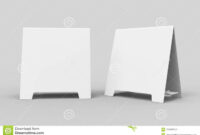 Tablet Tent Card Talkers Promotional Menu Card White Blank for Blank Tent Card Template