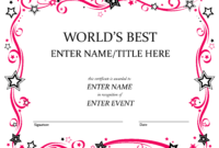 Talent Show Award | Certificate Templates, Free Certificate pertaining to Free Funny Award Certificate Templates For Word