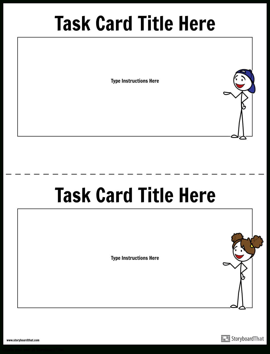 Task Card Template 1 Storyboardworksheet Templates Within Task Cards Template