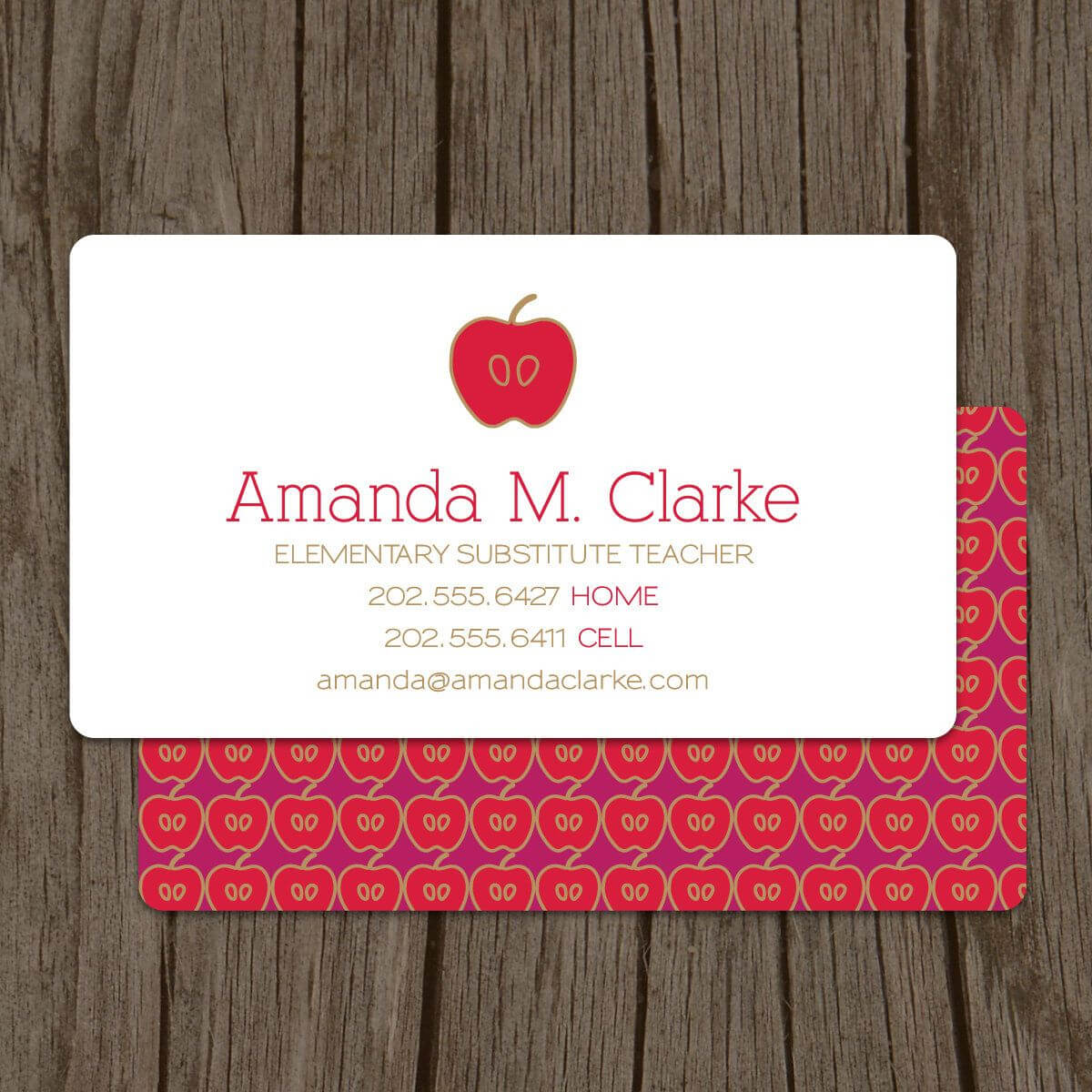 Teacher Business Card / Calling Card / Mommy Card / Contact In Business Cards For Teachers Templates Free