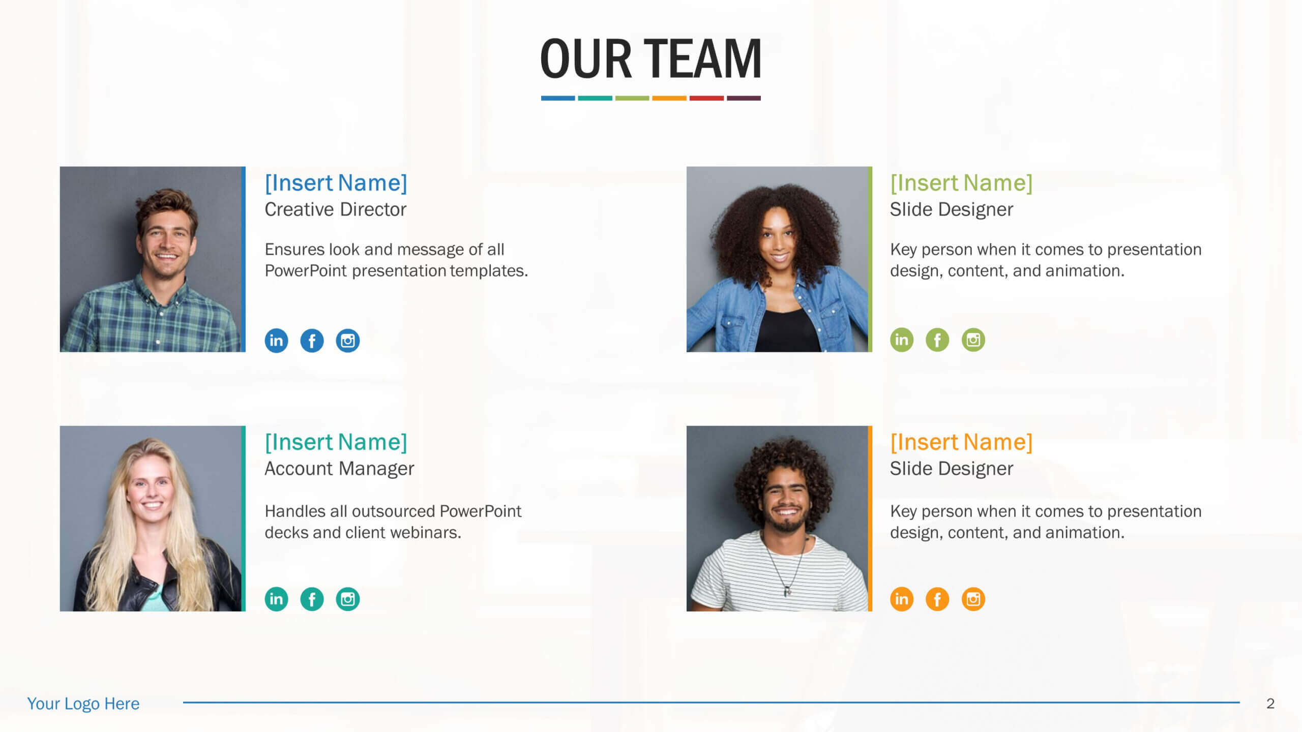 Team Biography Slides For Powerpoint Presentation Templates Inside Biography Powerpoint Template