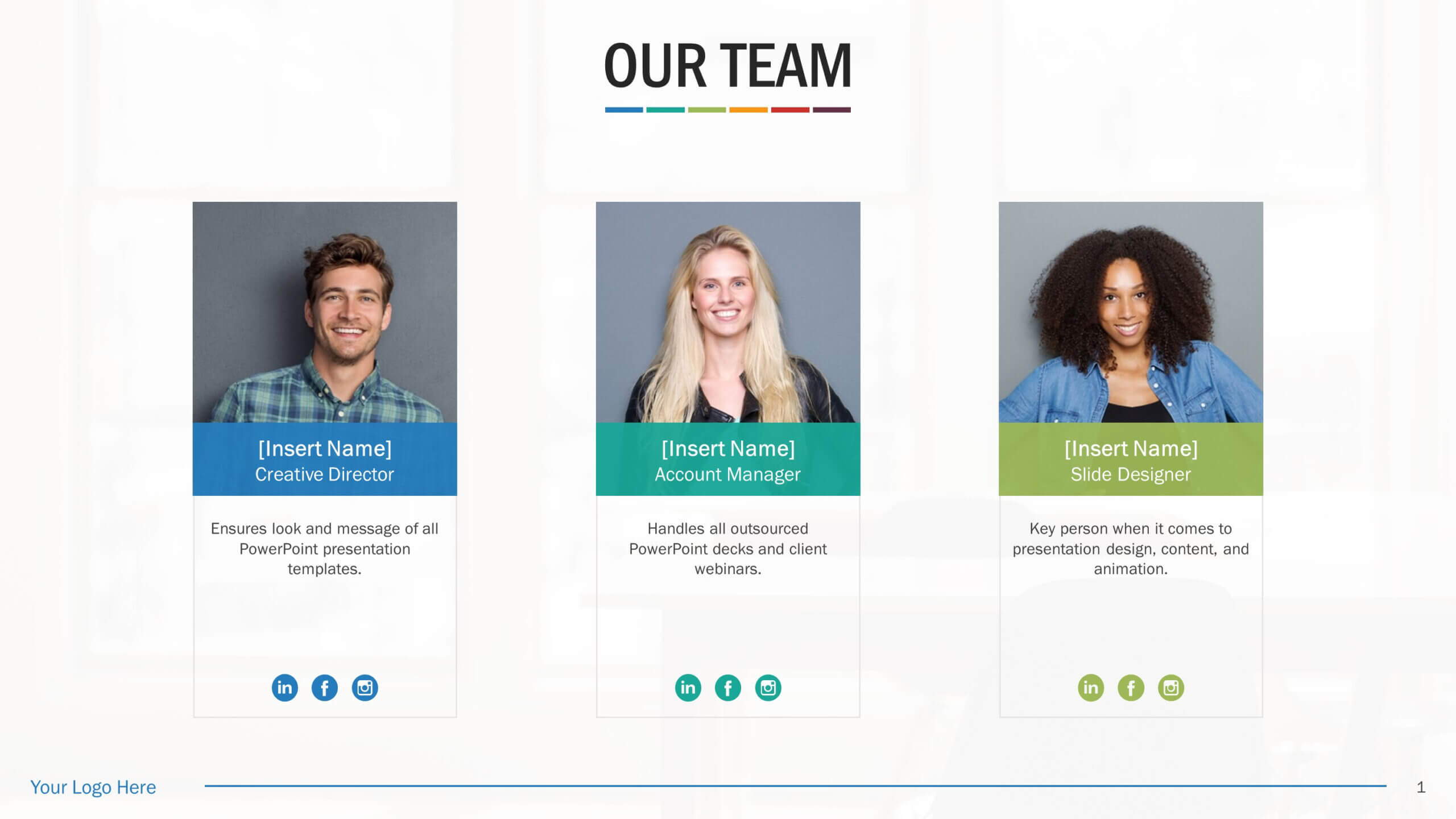 Team Biography Slides For Powerpoint Presentation Templates Regarding Biography Powerpoint Template