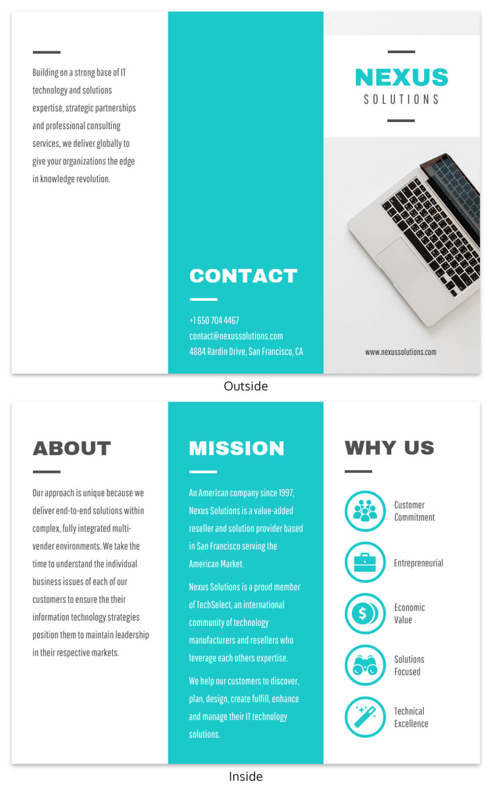 Technology Tri Fold Brochure Template For Technical Brochure Template