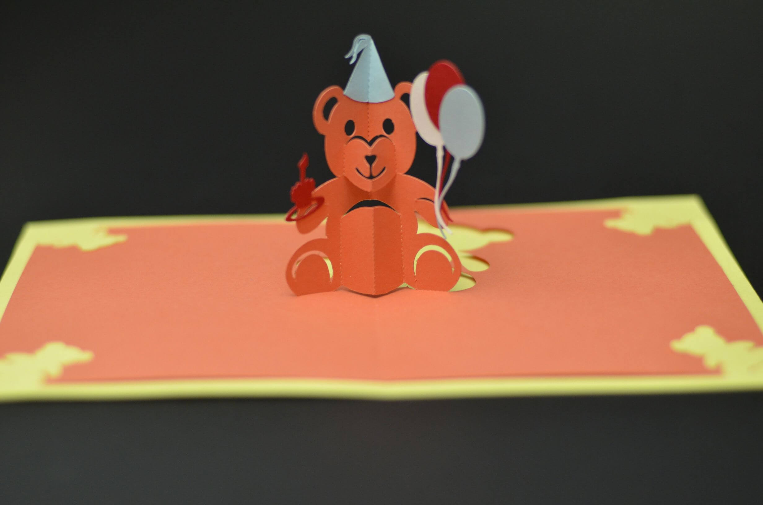 Teddy Bear Pop Up Card: Tutorial And Template | Pop Up Card Throughout Teddy Bear Pop Up Card Template Free