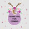 Template Deer Headband Party Invitation Baby Shower Thank In Headband Card Template