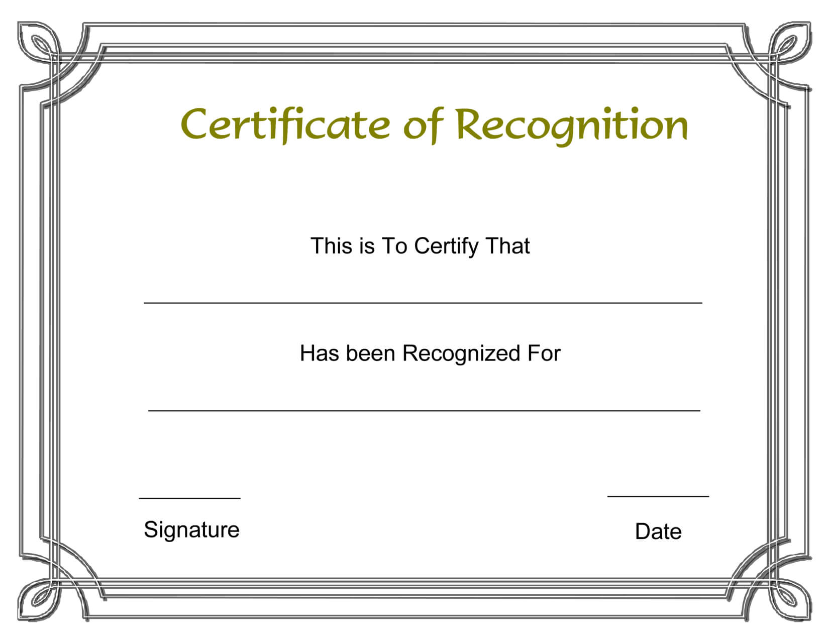 Template Free Award Certificate Templates And Employee Throughout Sample Certificate Of Recognition Template