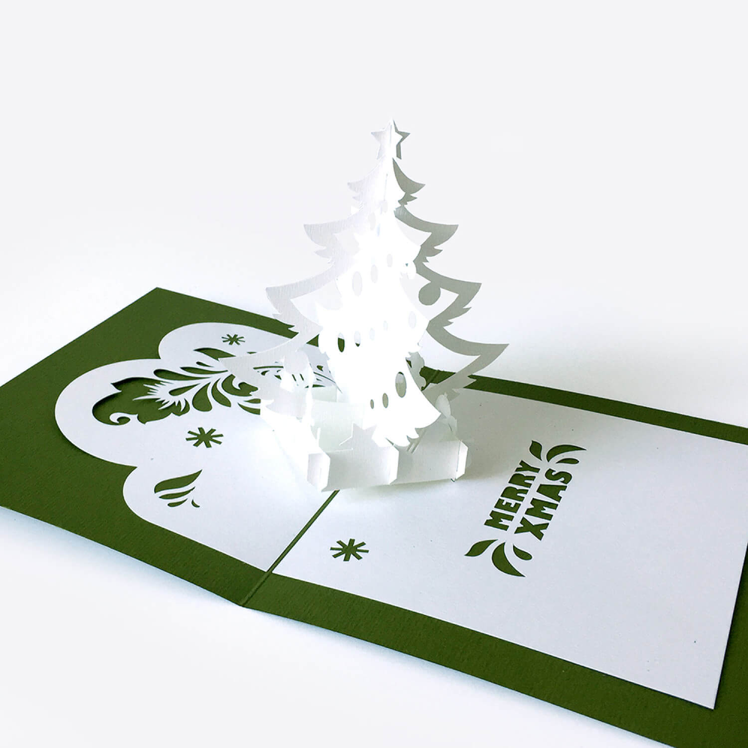 Template Pop Up Card «Christmas Tree» Inside 3D Christmas Tree Card Template
