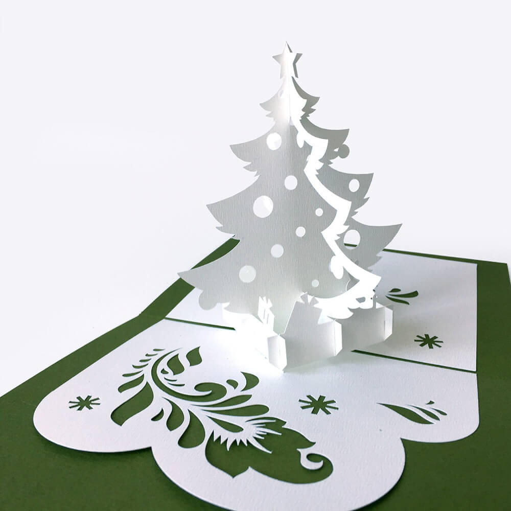 Template Popup Card «Christmas Tree» For 3D Christmas Tree Within 3D Christmas Tree Card Template